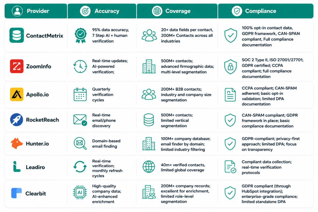 Email List Provider Comparision